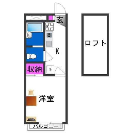 レオパレスフローリッシュの物件間取画像